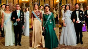 Staatsbesuch in Schweden: Mary, Silvia, Victoria und Sofia – ein Defilee der großen Roben