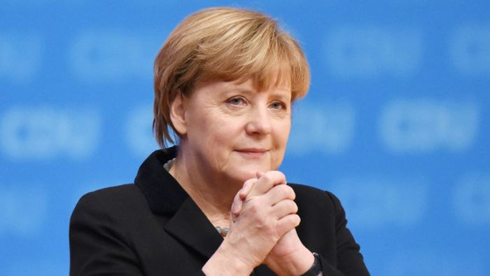 Angela Merkel wahlkämpft in Bayreuth