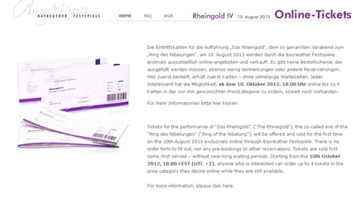 "Rheingold" 2013: Tickets gibt es ab Mittwoch nur online zu kaufen