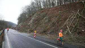 Bad Berneck: Baumfällarbeiten zur Felssicherung an der B 303