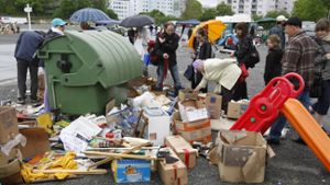 Sechs Tonnen Müll auf dem Volksfestplatz