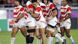 Japan und Wales im Viertelfinale der Rugby-WM
