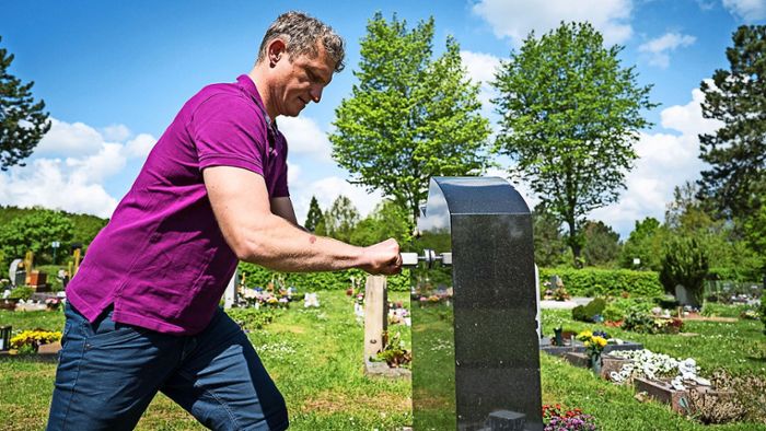 Lockerer Grabstein – Gefahr am Friedhof
