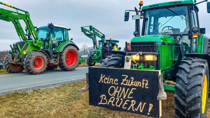 Bauern blockieren A9-Zufahrten rund um Bayreuth