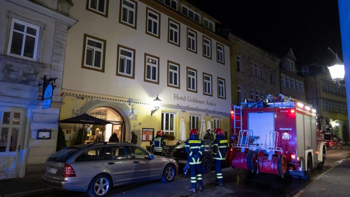 Hotel brennt in Coburg - zehn Menschen gerettet