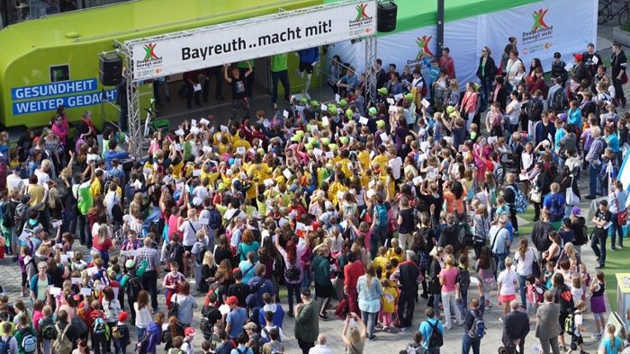 Sportfest auf dem Bayreuther Marktplatz