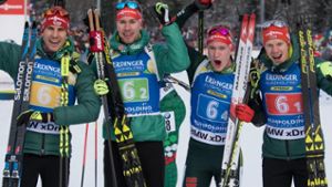 Nur Norwegen stärker: Biathlon-Staffel Zweite