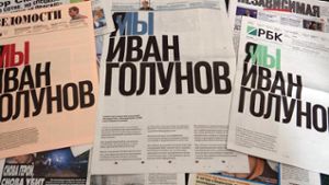 Internationaler Protest gegen Festnahme von Golunow
