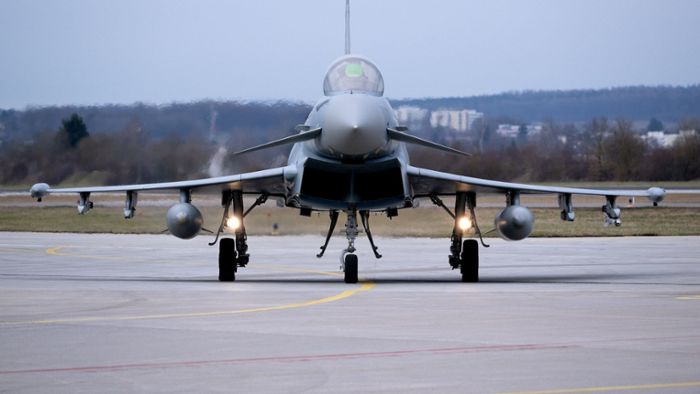 Eurofighter nach Reparatur in Stuttgart wieder in Bayern
